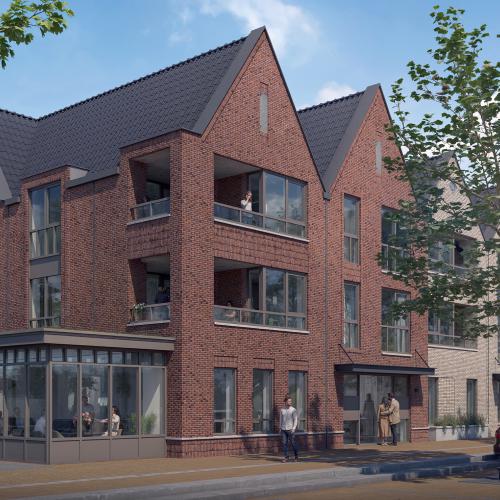 Exterieurimpressie hoek Raadhuisplein en Stationsstraat